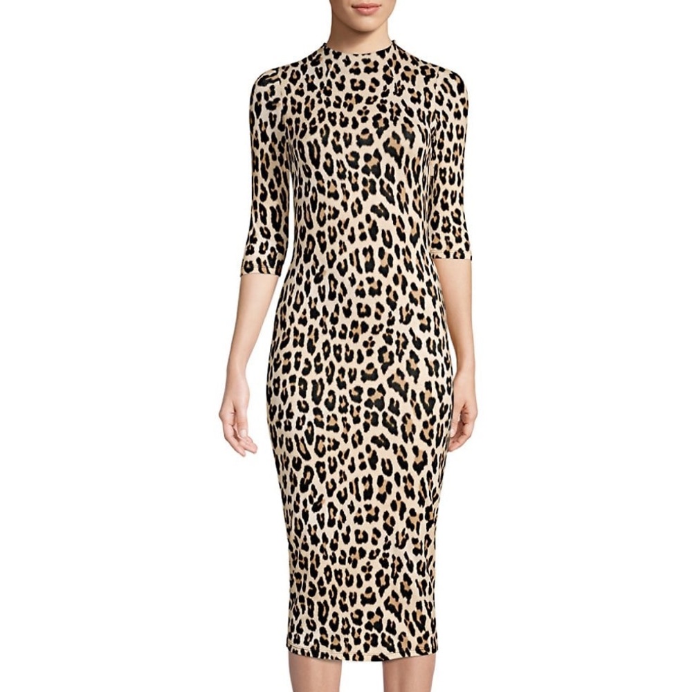 ALICE + OLIVIA Leopard Bodycon Dress (6)